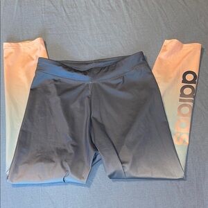 Adidas Blue and Pink Leggings Athletic Performance